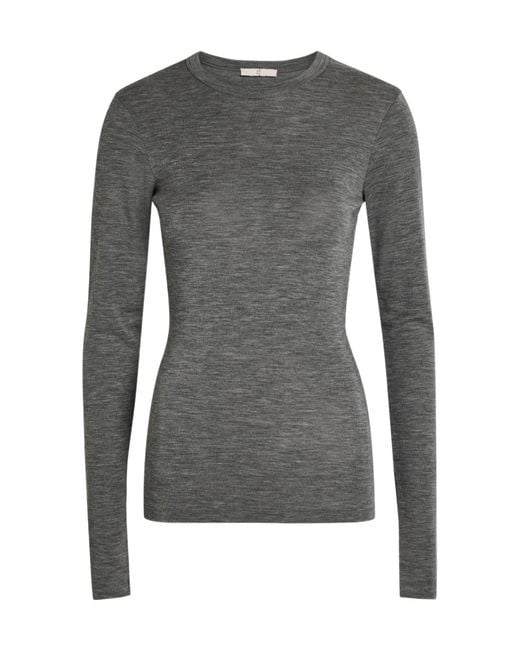 Rohe Gray Crew-Neck Merino Wool T-Shirt
