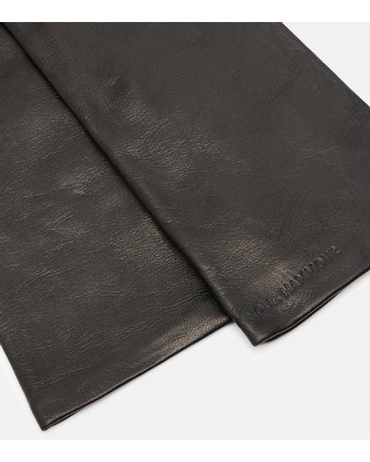 Nour Hammour Black Elbow Gloves