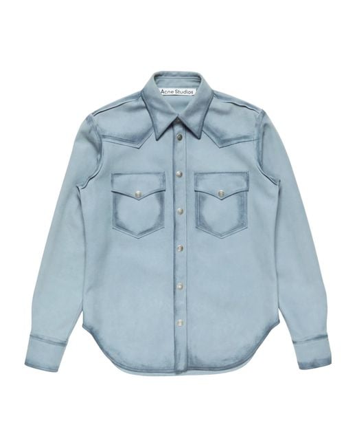 Acne Blue Suede Jacket for men