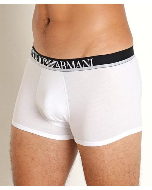 Emporio Armani White Elastic Waist Panties for men