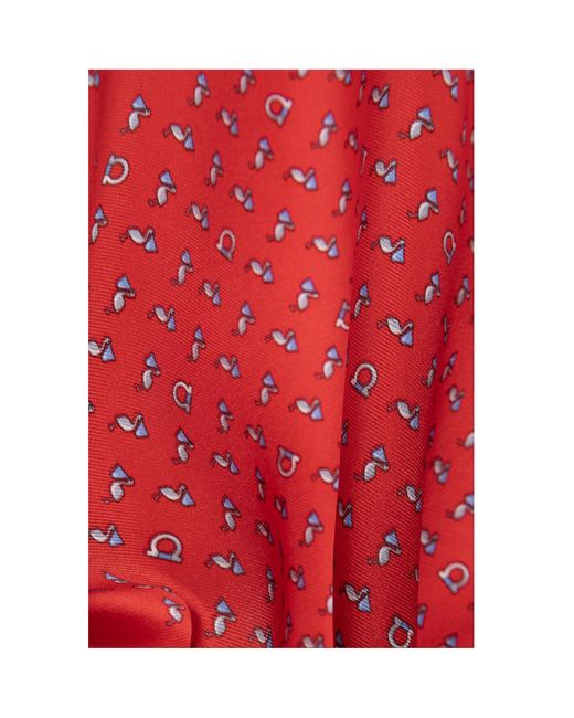 Ferragamo Red Square Pocket Square for men