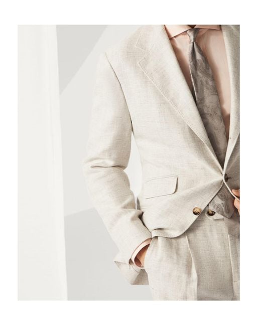 Brunello Cucinelli White Two-Piece Tailored Suit for men