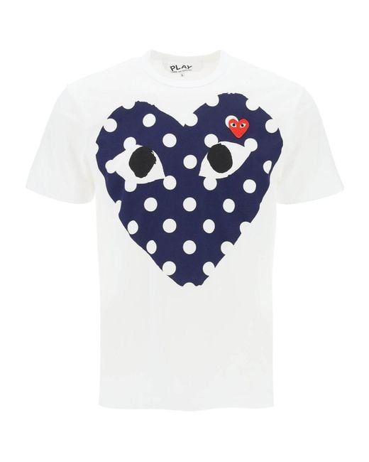 COMME DES GARÇONS PLAY Blue Item O-Neck Short-Sleeved T-Shirt for men