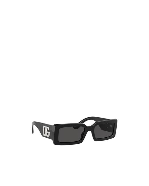 Dolce & Gabbana Black Eyewear Rectangular Frame Sunglasses