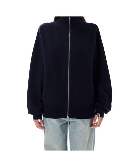 Extreme Cashmere Black Xtra Out Zip-Up Cardigan for men