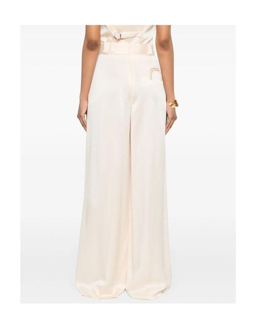 Blazé Milano White High-Waisted Casual Pants