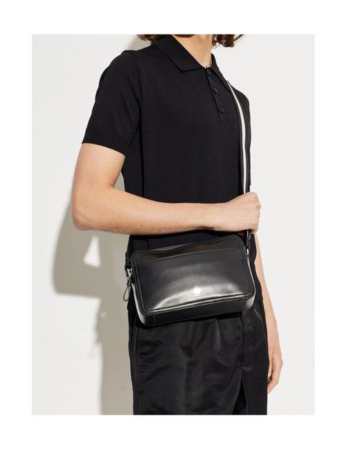 Bally Black Ray Zip Shoulder Bag for men