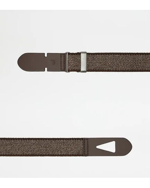 Tod's Brown New Greca 3.5 Belt for men