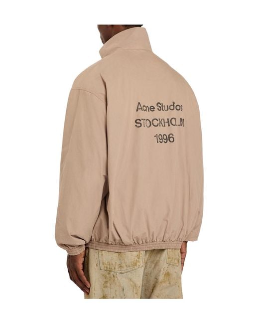 Acne Natural Cotton Zip-Up Jacket for men