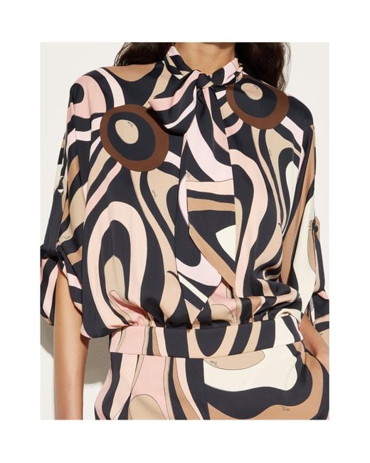 Emilio Pucci White Marmo-Print Jumpsuit