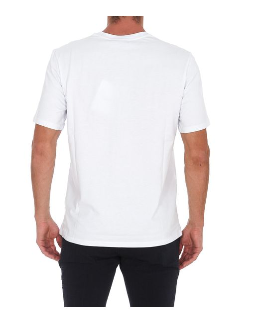 MSGM White Logo Box Print T-Shirt for men