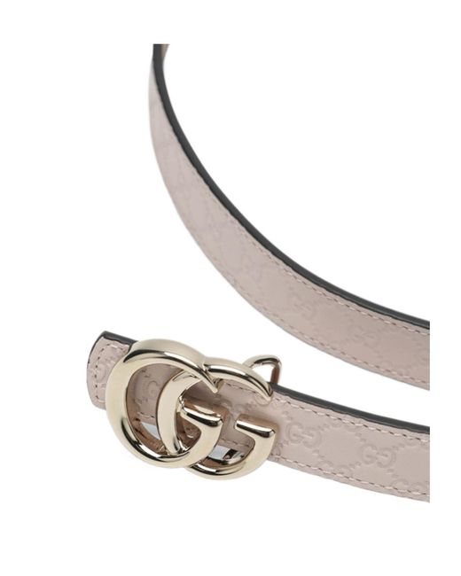 Gucci Brown Gg Marmont Reversible Thin Belt
