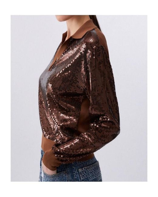 Liu Jo Blue Sequins Jumper