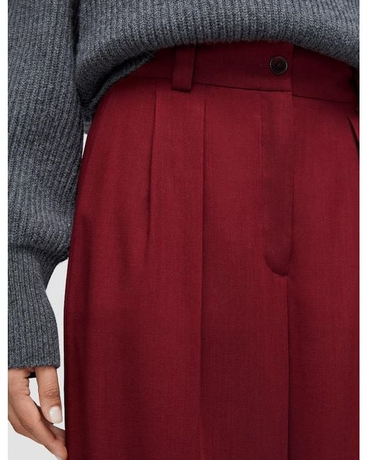 Joseph Red Forest Fine Wool Trousers