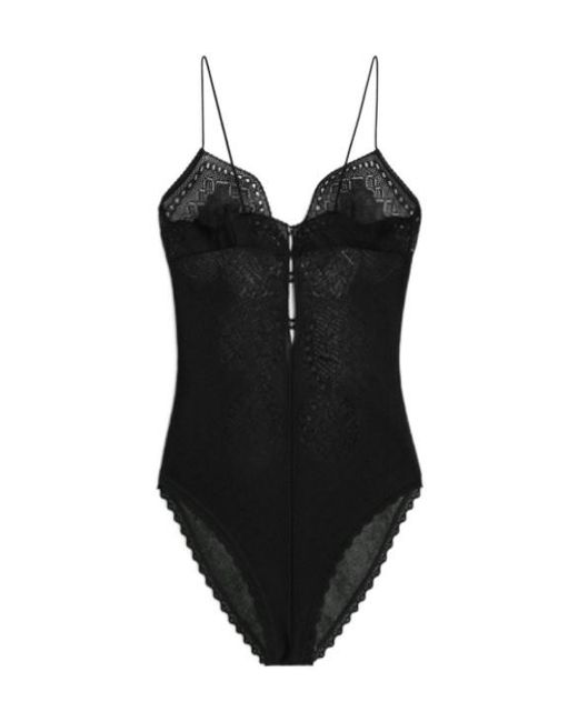 Céline Black Lingerie Bodysuit