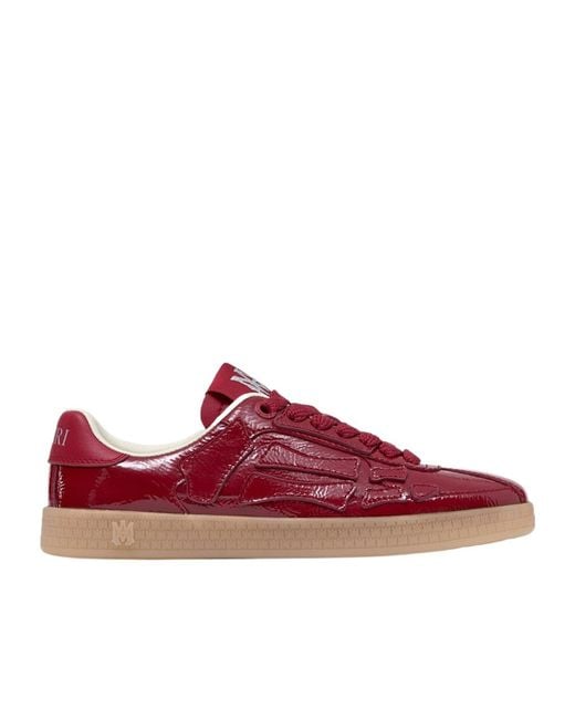 Amiri Red Low Top Lace Up Sneakers