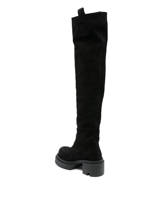 Rick Owens Black 75Mm Platform Boots
