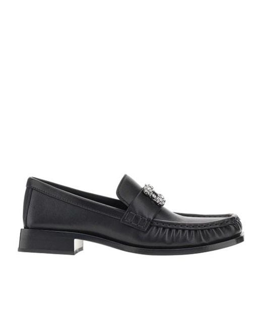 Roger Vivier Black Round-Toe Loafers