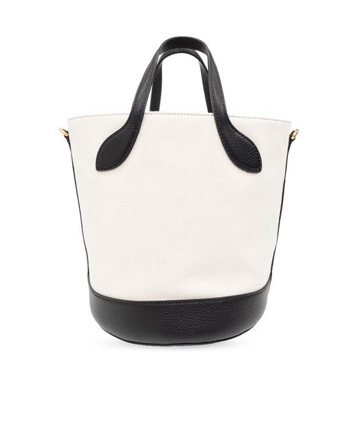 Bally White Logo Printed Tote Bag