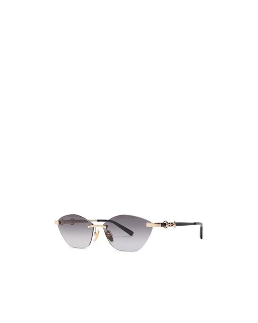 Gucci White Square-Frame Sunglasses