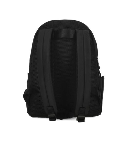 DIESEL Black D-Pack Logo Plaque Backpack for men