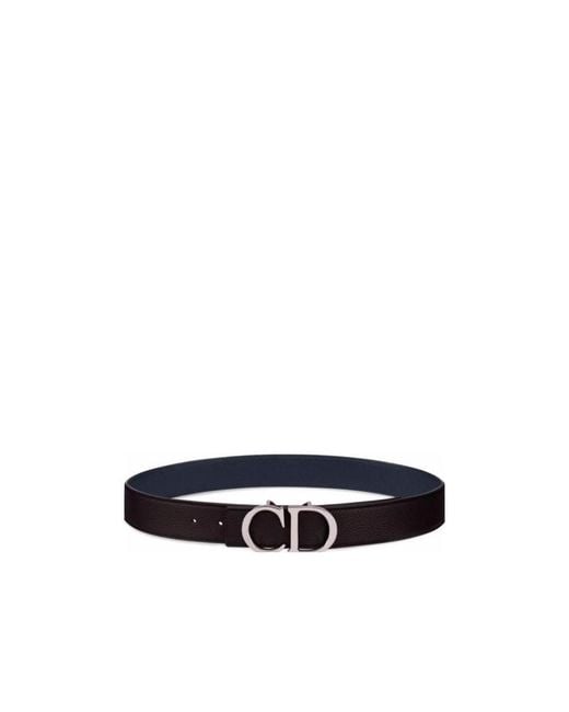 Dior White Homme Cd Plaque Reversible Belt for men