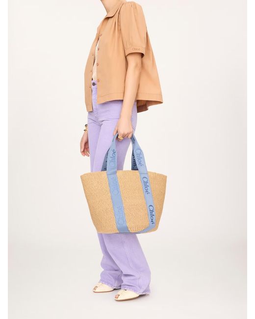 Chloé Blue Large Woody Basket