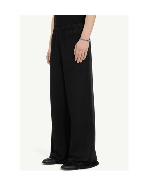 MM6 by Maison Margiela Black Wide-Leg Trousers for men