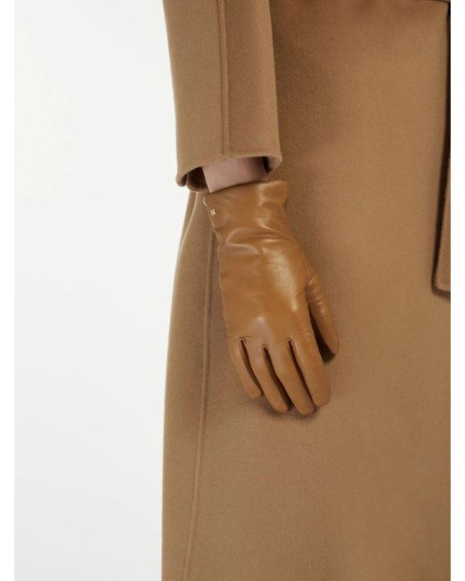 Max Mara Natural Five-Finger Gloves