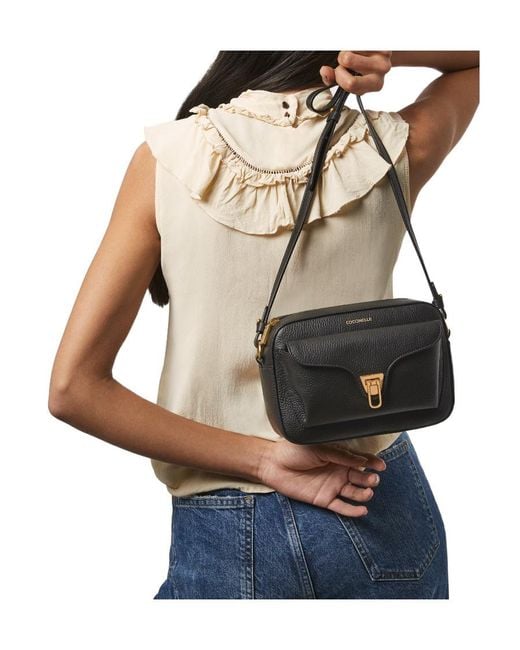 Coccinelle Black Beat Soft Small Crossbody Bag