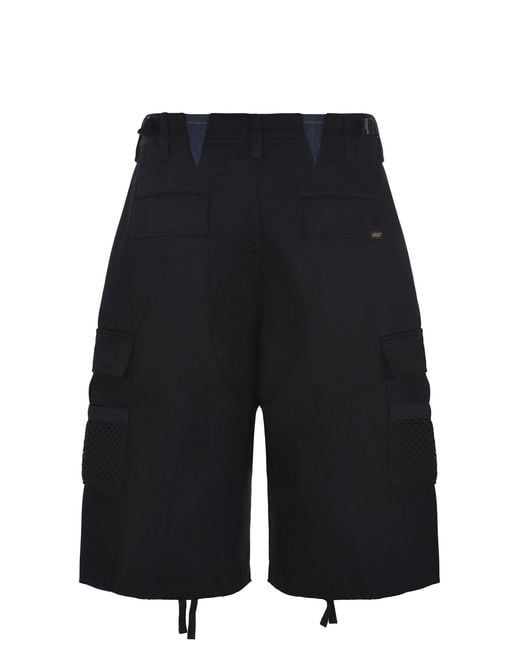 ANDERSSON BELL Black Cargo Pocket Bermuda Shorts for men