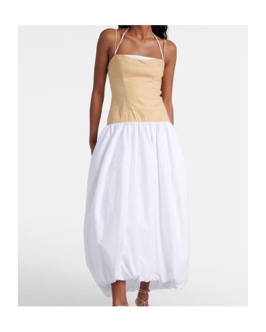 Jonathan Simkhai White Suspender Dress