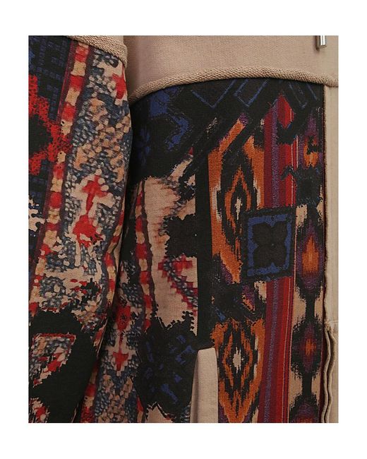 Balmain Brown Cotton Sweatshirt With Patchwork Print for men