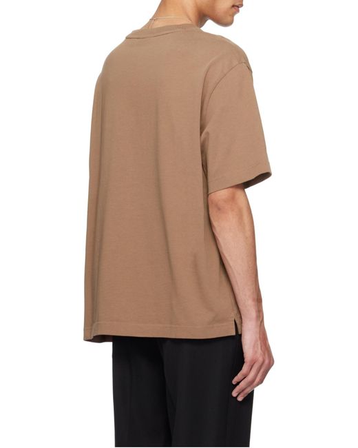 Maison Kitsuné Pink Maison Kitsuné Bold Fox Head Patch Crewneck T-Shirt for men