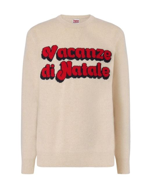 Mc2 Saint Barth Pink Vacanze Di Natale Logo Jacquard Jumper for men