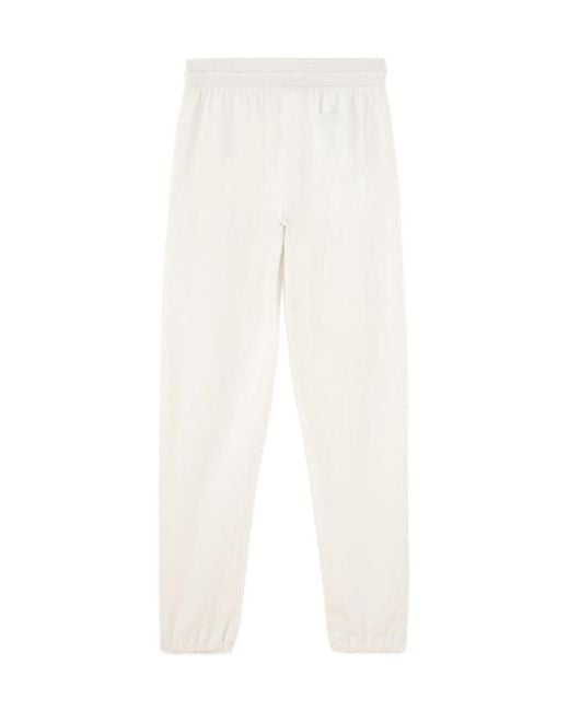 Loro Piana White Straight-Leg Drawstring Knitted Trousers