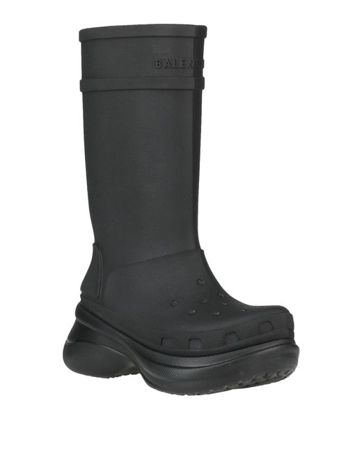 Balenciaga Black Minimalist Solid Color Rain Boots