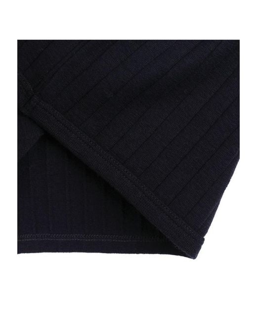 Thom Browne Blue Short-Sleeved Knit Polo Shirt