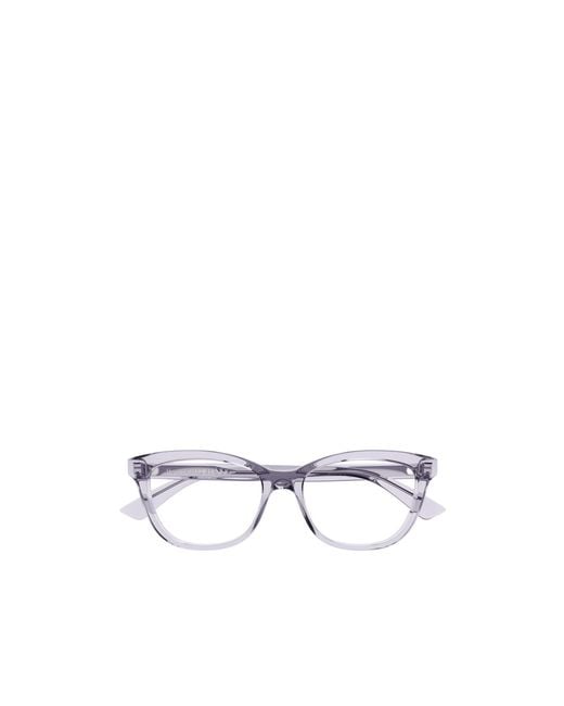 McQueen White Eyewear Cat-Eye Frame Glasses