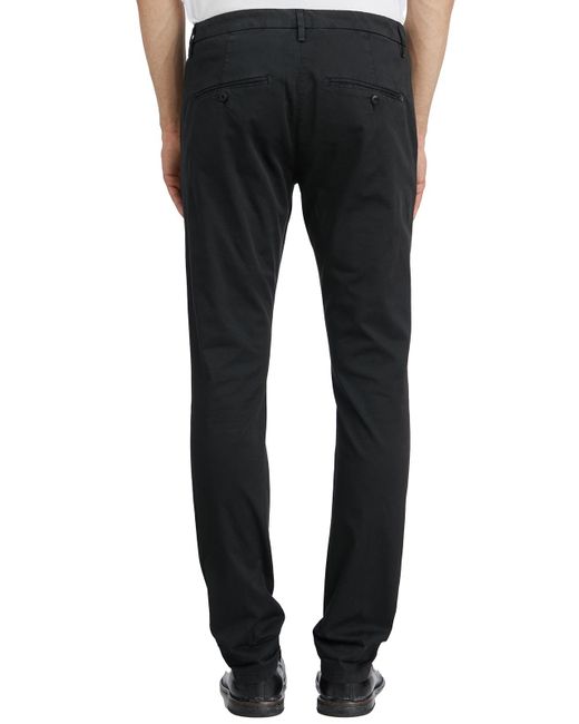 Dondup Black Belt Loop Casual Pants for men