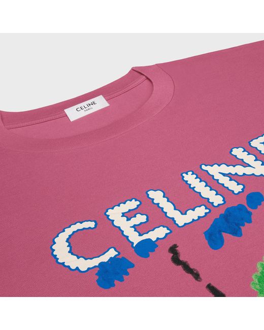 Céline Pink Loose T-Shirt