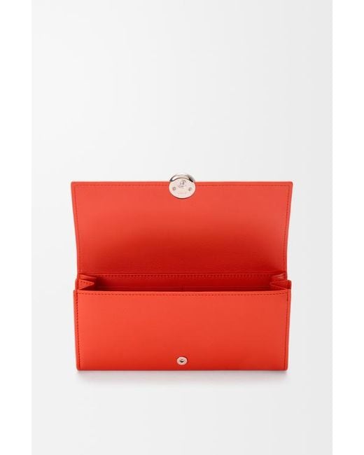 Loewe Red Pebble Continental Wallet