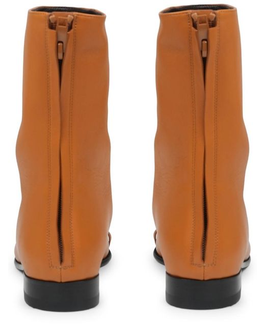 Céline Brown Round-Toe Ankle Boots