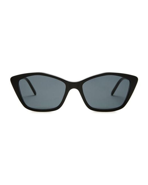 Saint Laurent White Cat-Eye Sunglasses