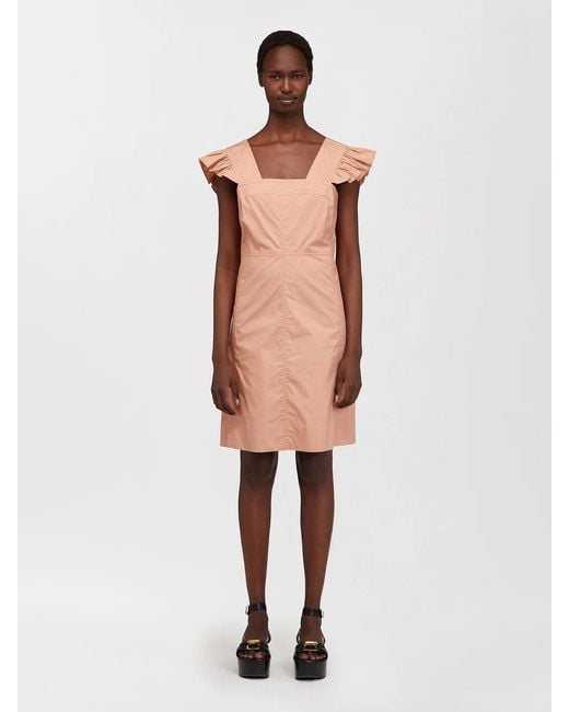 See By Chloé Pink Apron Mini Dress