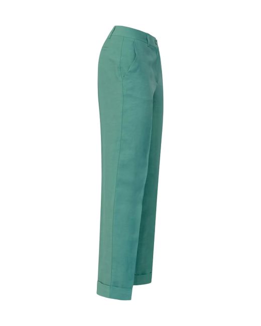 P.A.R.O.S.H. Green Flat-Front Trousers