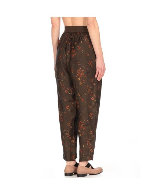 Uma Wang Brown Printed Casual Pants