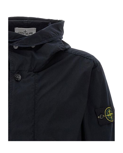 Stone Island Blue 'Light Compact Touch Poly-Tc' Parka for men