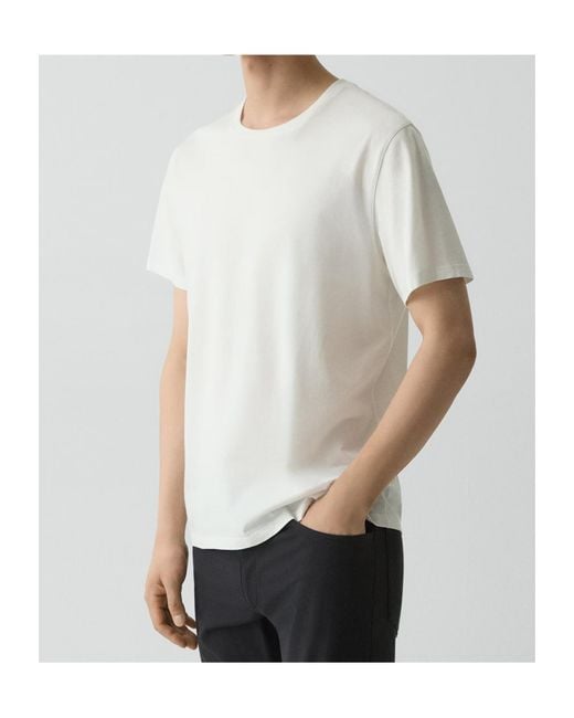 Theory White Precise T-Shirt for men
