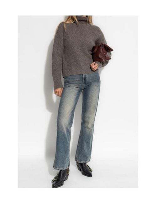 Woolrich Gray Long Sleeve High-Neck Jumper
